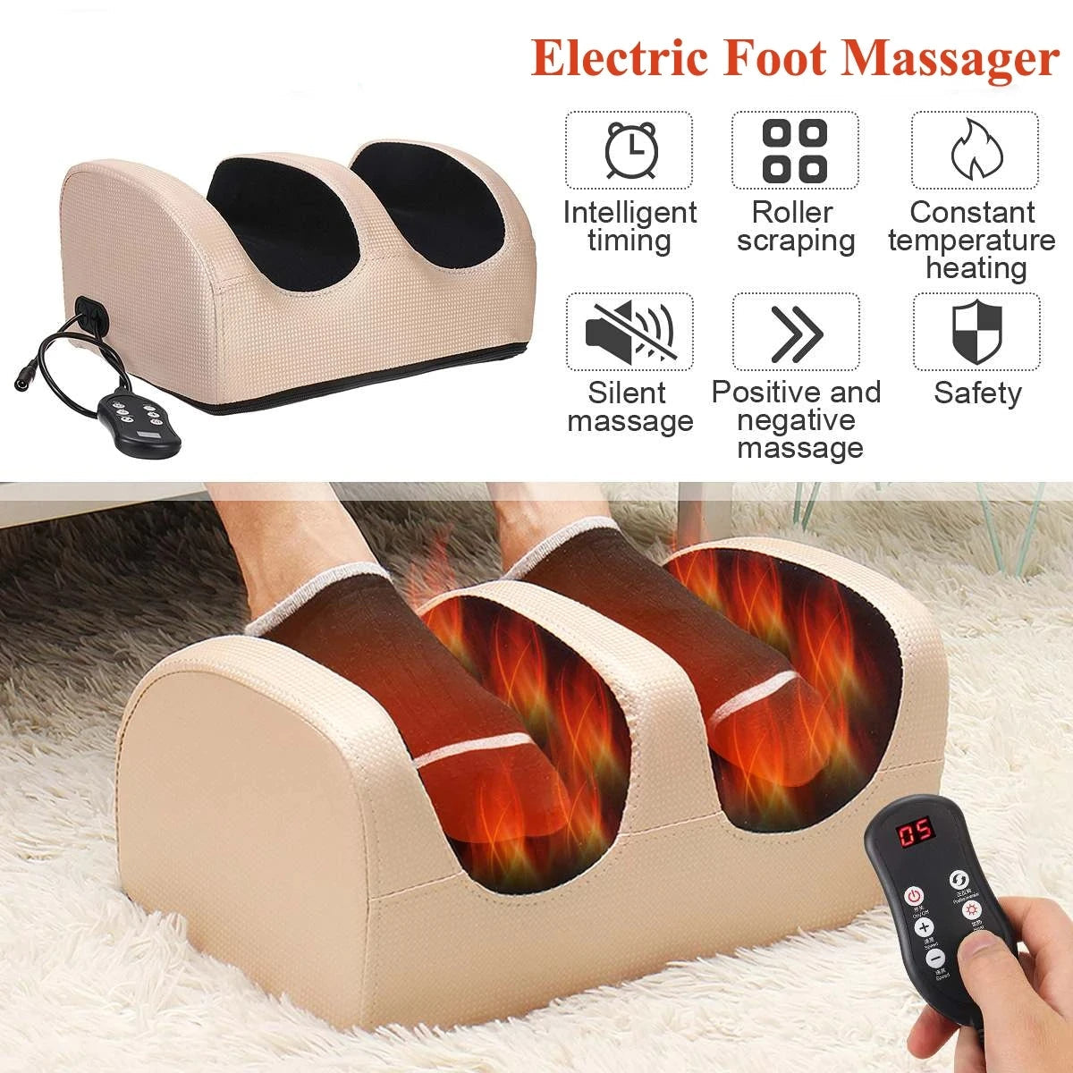 Electric Foot Massager Deep Tissue Muscles Relaxation Machine for Legs arms & foots