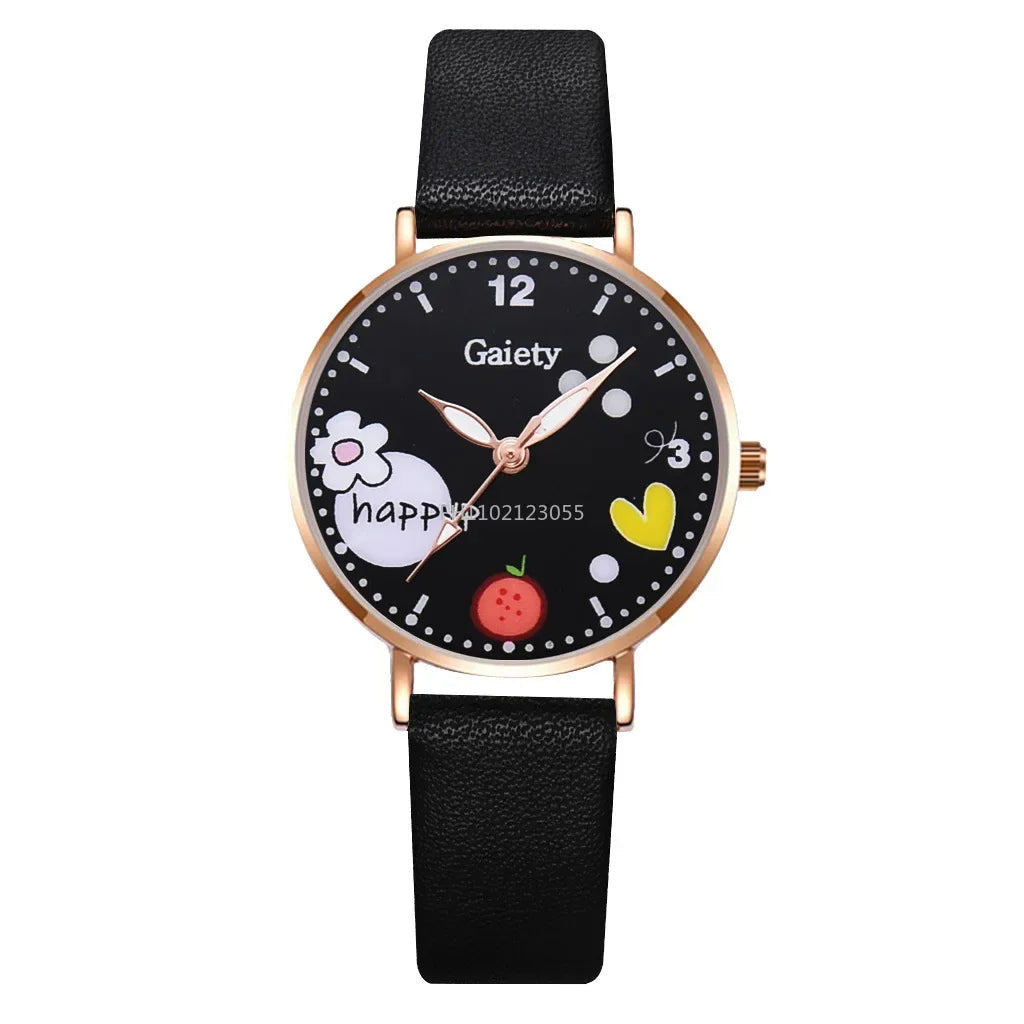Cartoon Pattern Quartz Watch for Girls