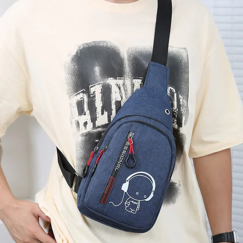 Men's Chest Bag 2024 New Casual Fashion Shoulder Bags
