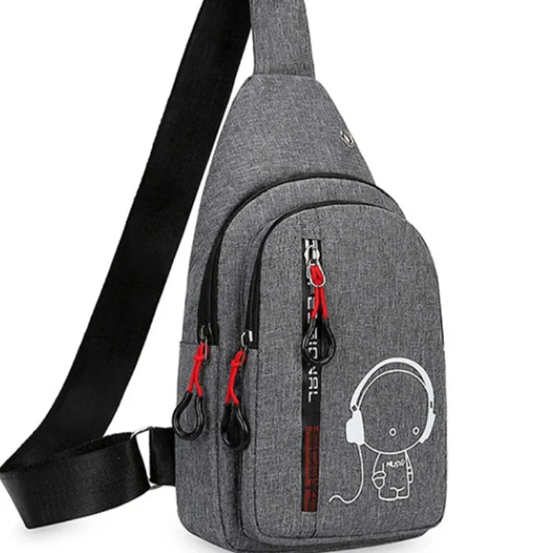 Men's Chest Bag 2024 New Casual Fashion Shoulder Bags