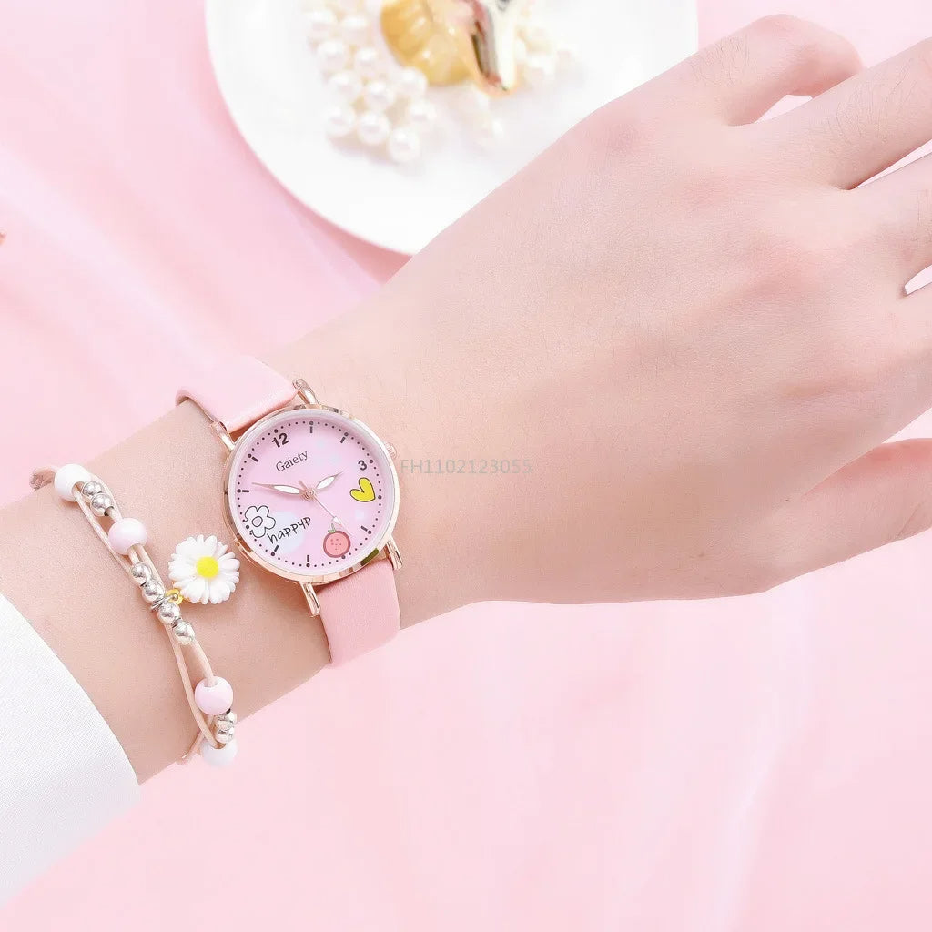 Cartoon Pattern Quartz Watch for Girls